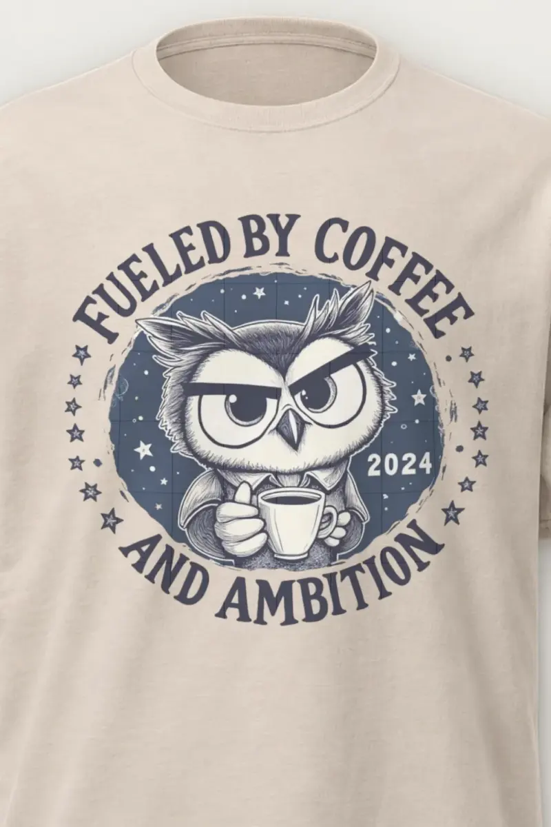 "Coffee And Ambition" Heavyweight Unisex Crewneck T-shirt