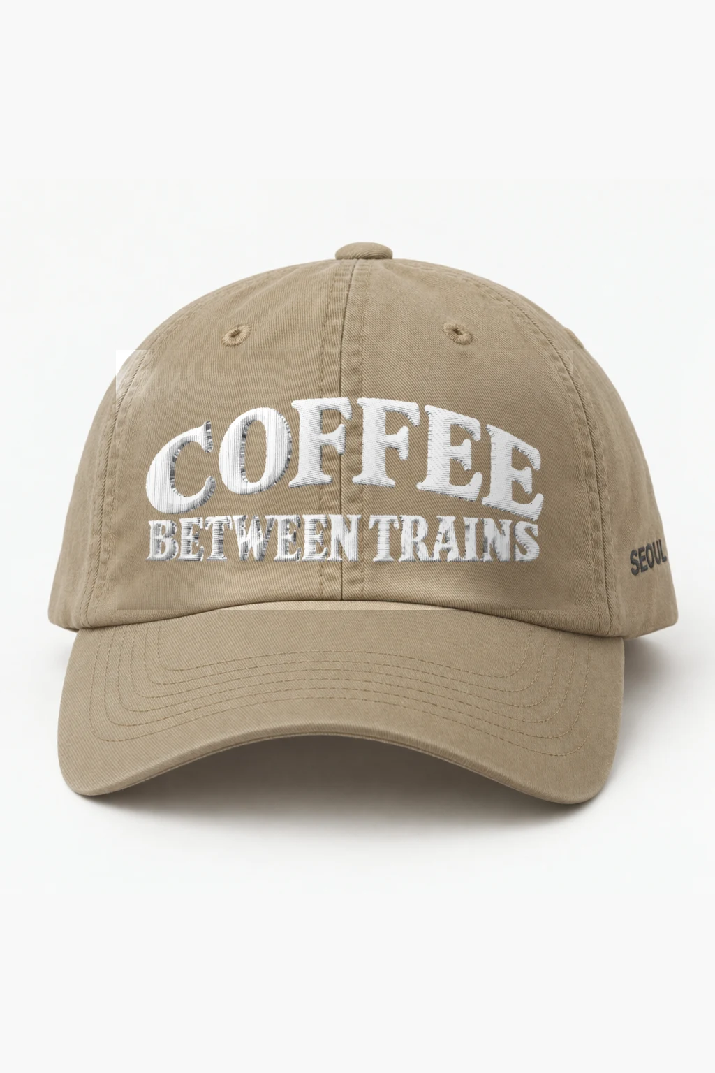 "Coffee Between Trains" Classic Dad Hat · Embroidered
