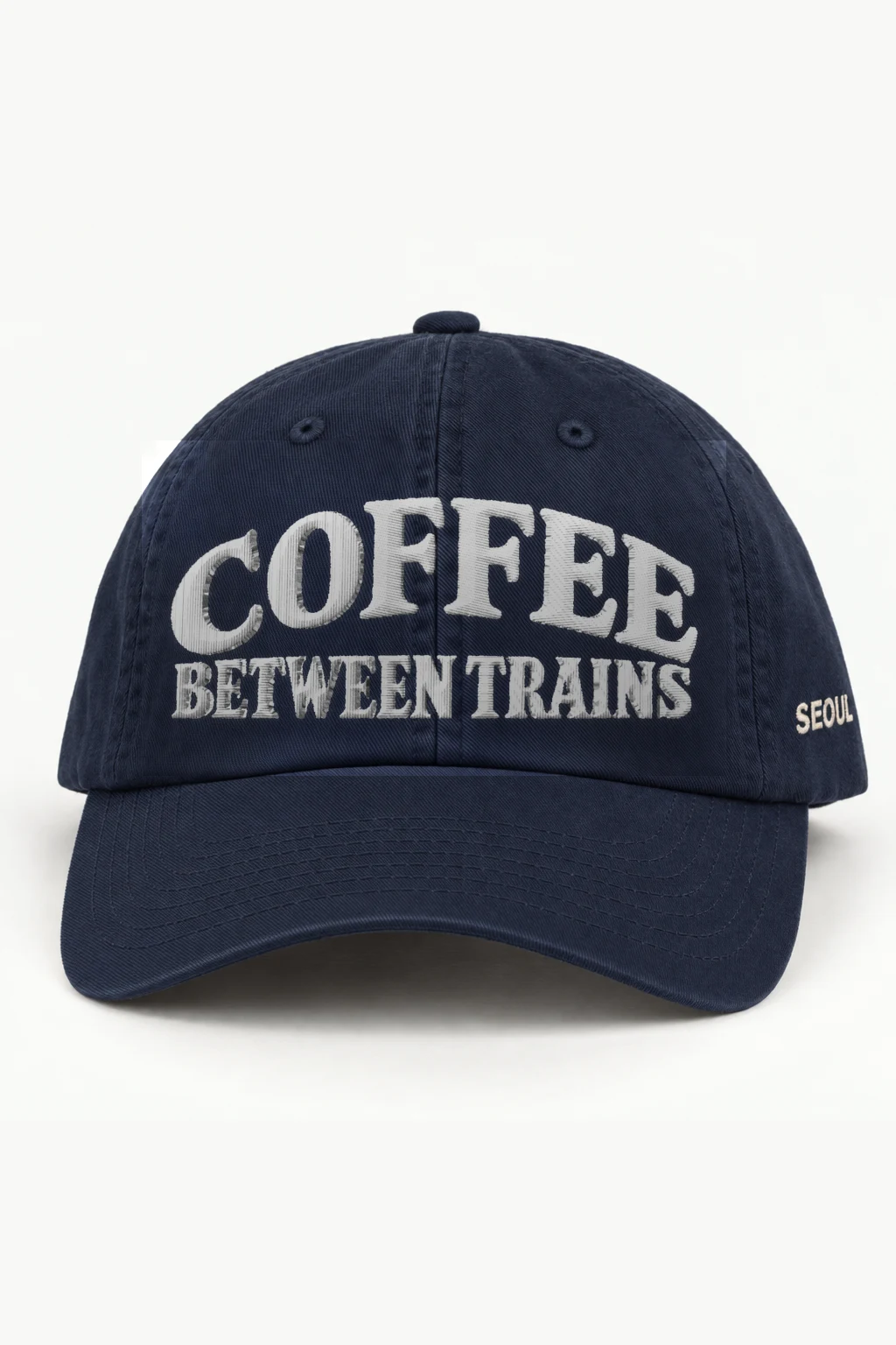 "Coffee Between Trains" Classic Dad Hat · Embroidered