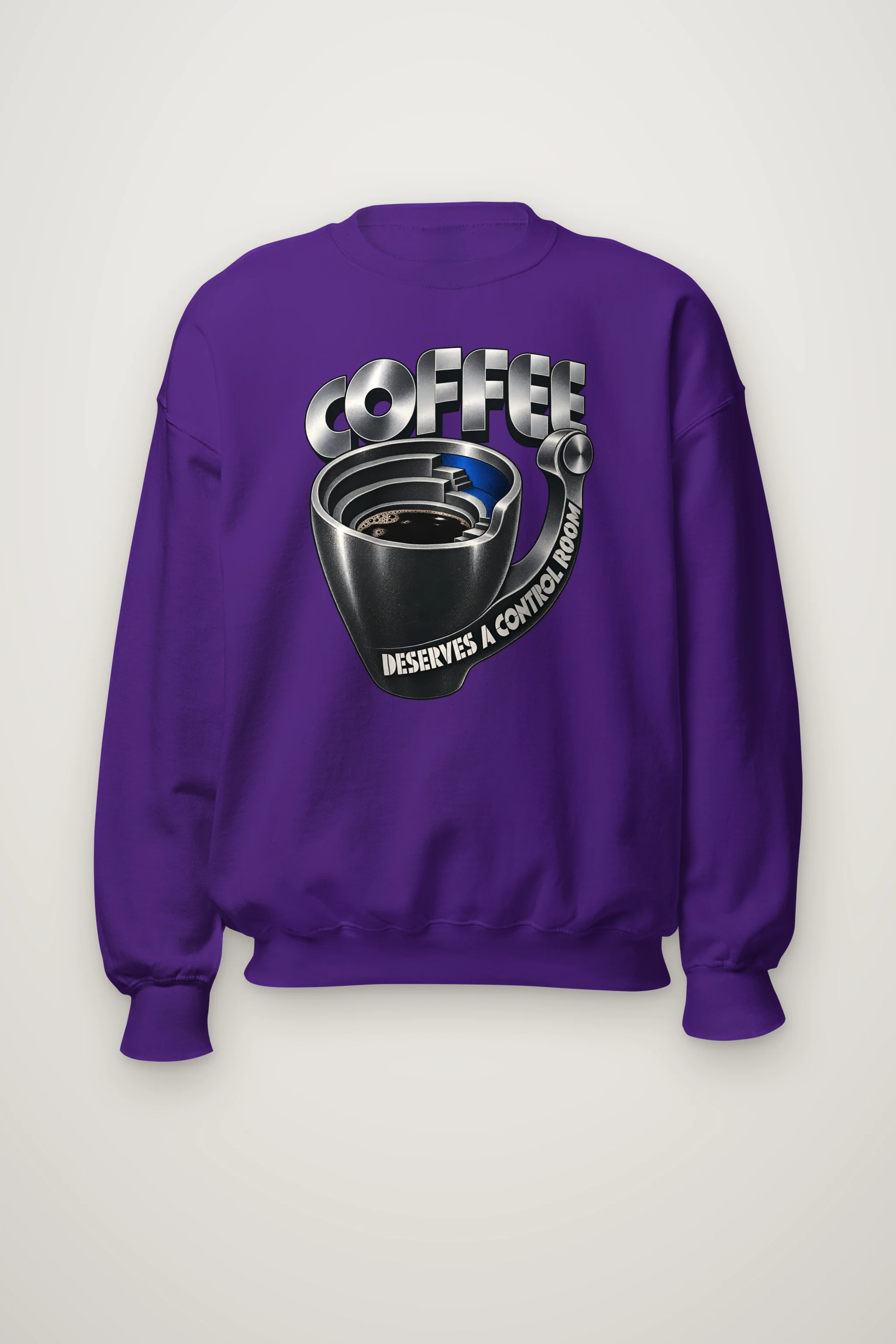 "Coffee Deserves A Control Room" Heavy Blend Unisex Crewneck Sweatshirt