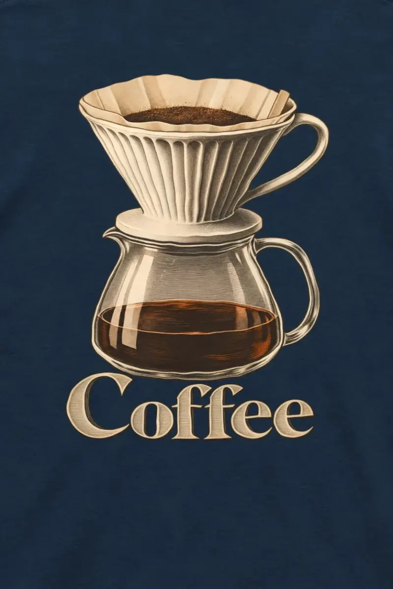 "Coffee Dripper Engraving" Unisex Longsleeve T-shirt