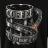 "Coffee Gets The Right Of Way" Men's Oversized Heavyweight Crewneck T-Shirt