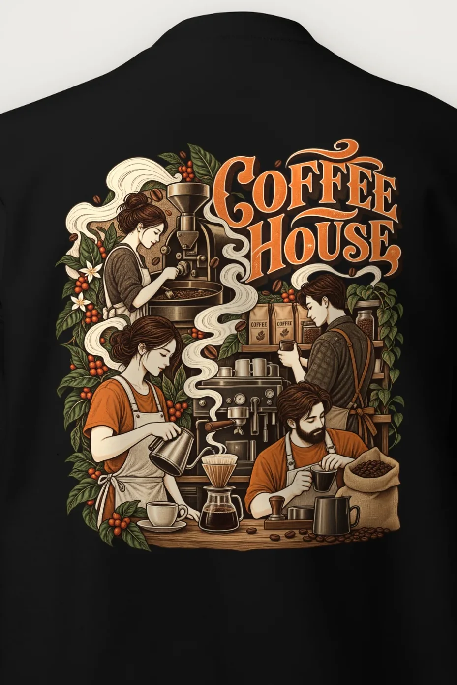"Coffee House Baristas" Heavy Blend Unisex Crewneck Sweatshirt