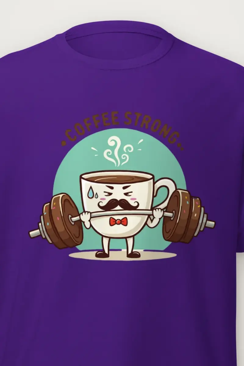 "Coffee Strong" Heavyweight Unisex Crewneck T-shirt