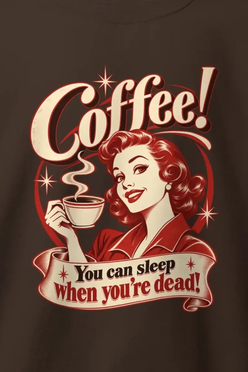 "Coffee When Dead" Heavy Blend Unisex Crewneck Sweatshirt