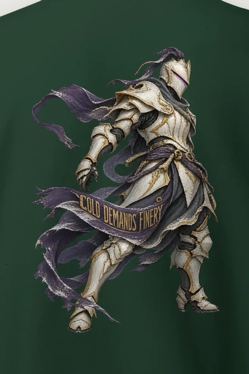 "Cold Demands Finery" Heavy Blend Unisex Crewneck Sweatshirt - the graphic up close