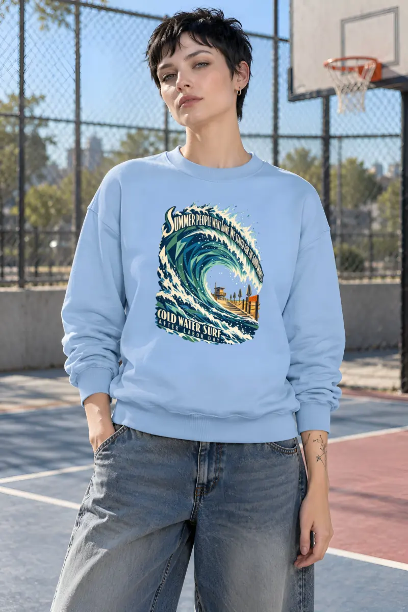 “Cold Water Surf” Unisex Crewneck Sweatshirt