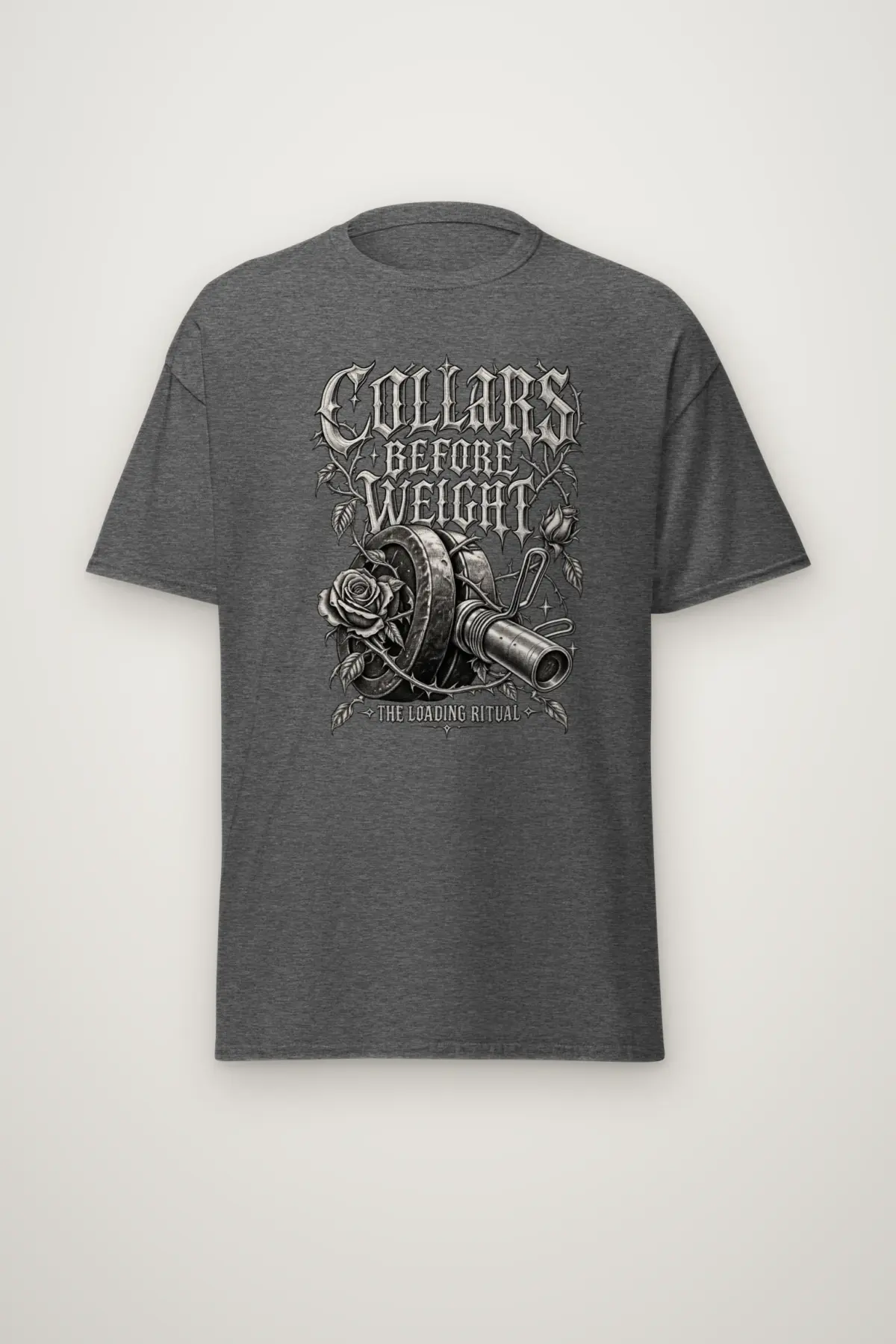 "Collars Before Weight" Heavyweight Unisex Crewneck T-shirt