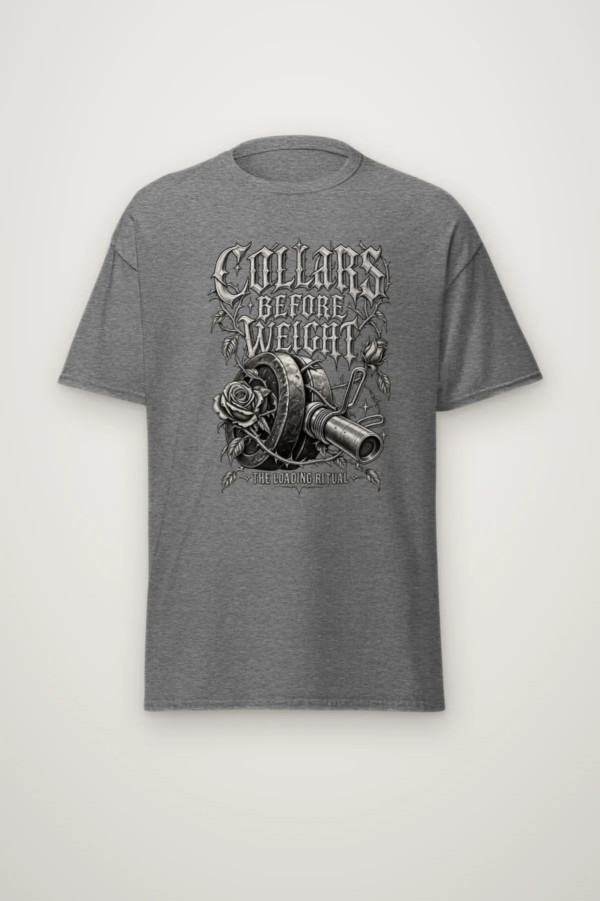 "Collars Before Weight" Heavyweight Unisex Crewneck T-shirt