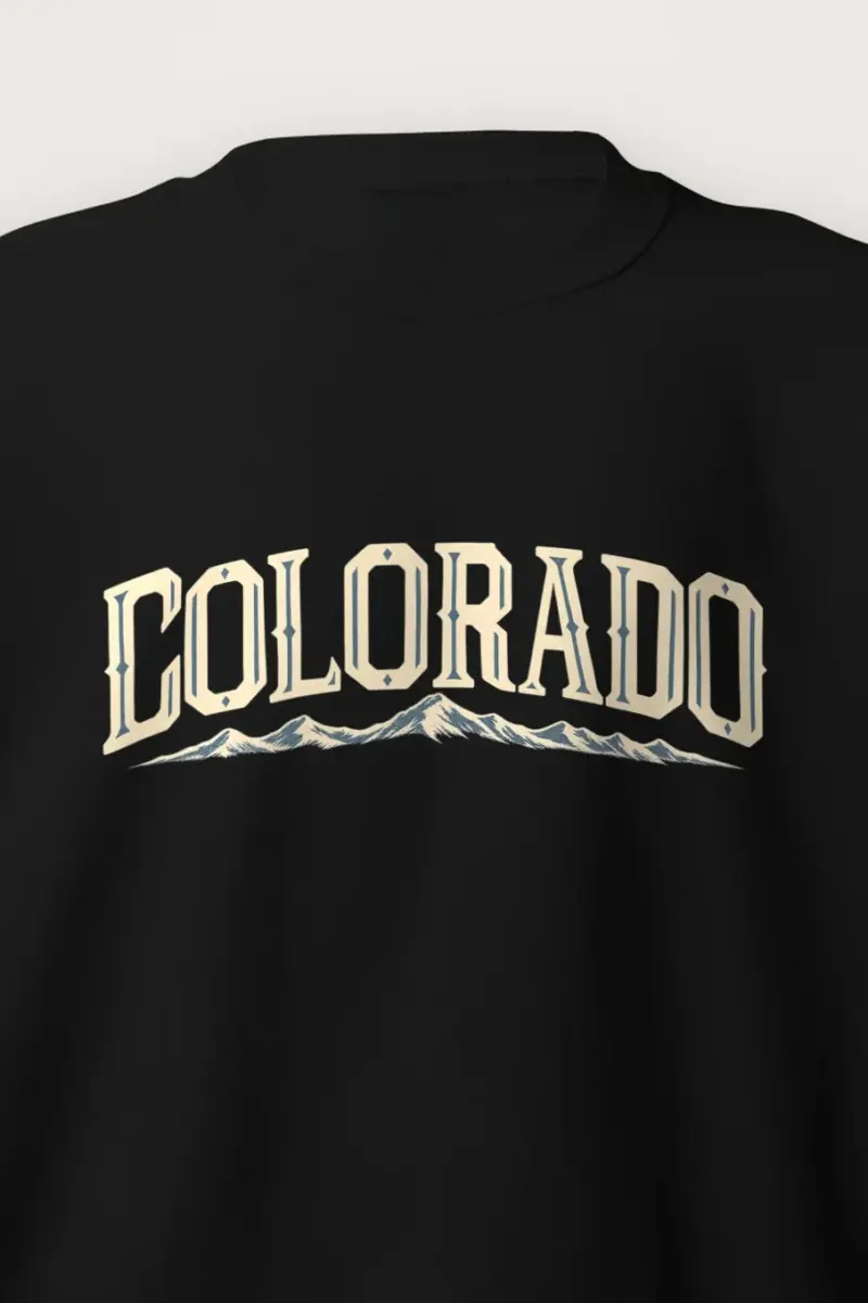 "Colorado Alpine Letterwork" Heavy Blend Unisex Crewneck Sweatshirt