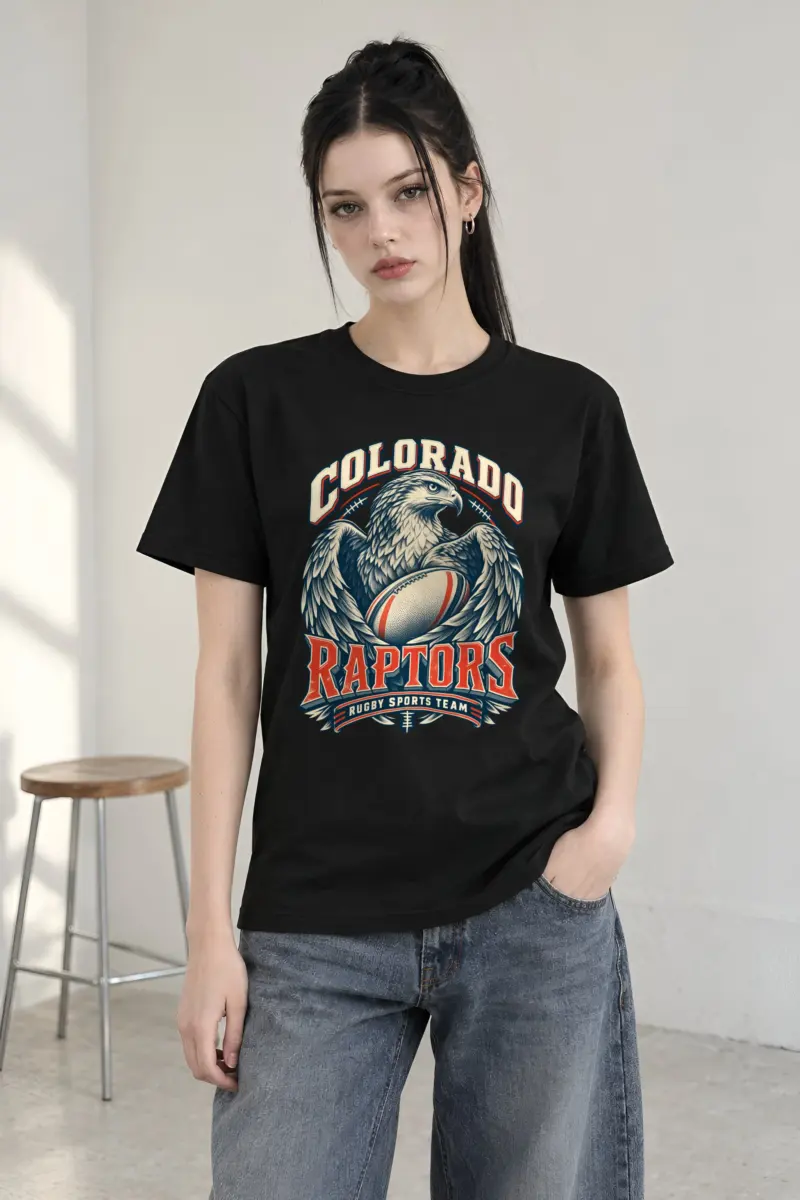 "Colorado Raptors Rugby Sports Team" Heavyweight Unisex Crewneck T-shirt