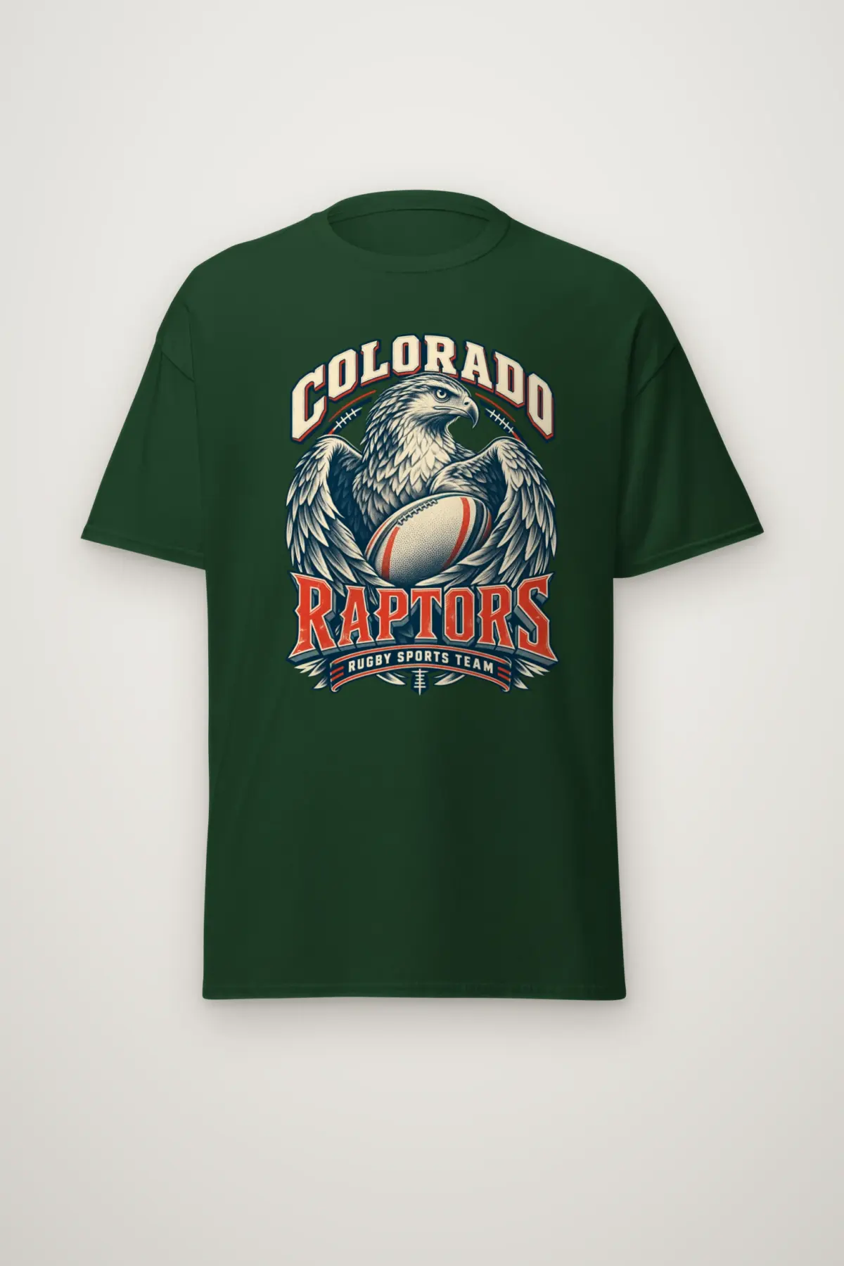 "Colorado Raptors Rugby Sports Team" Heavyweight Unisex Crewneck T-shirt