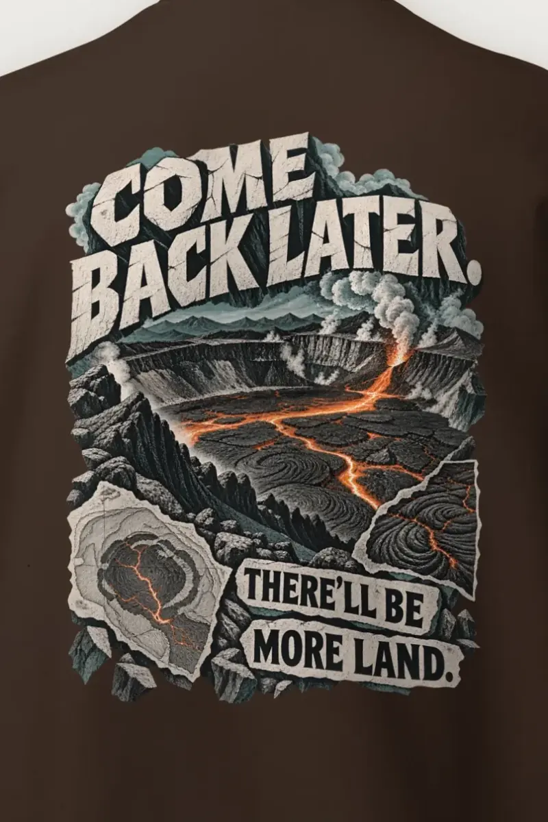 "Come Back Later" Heavy Blend Unisex Crewneck Sweatshirt - the graphic up close