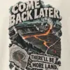 "Come Back Later Volcano" Men's Oversized Heavyweight Crewneck T-Shirt