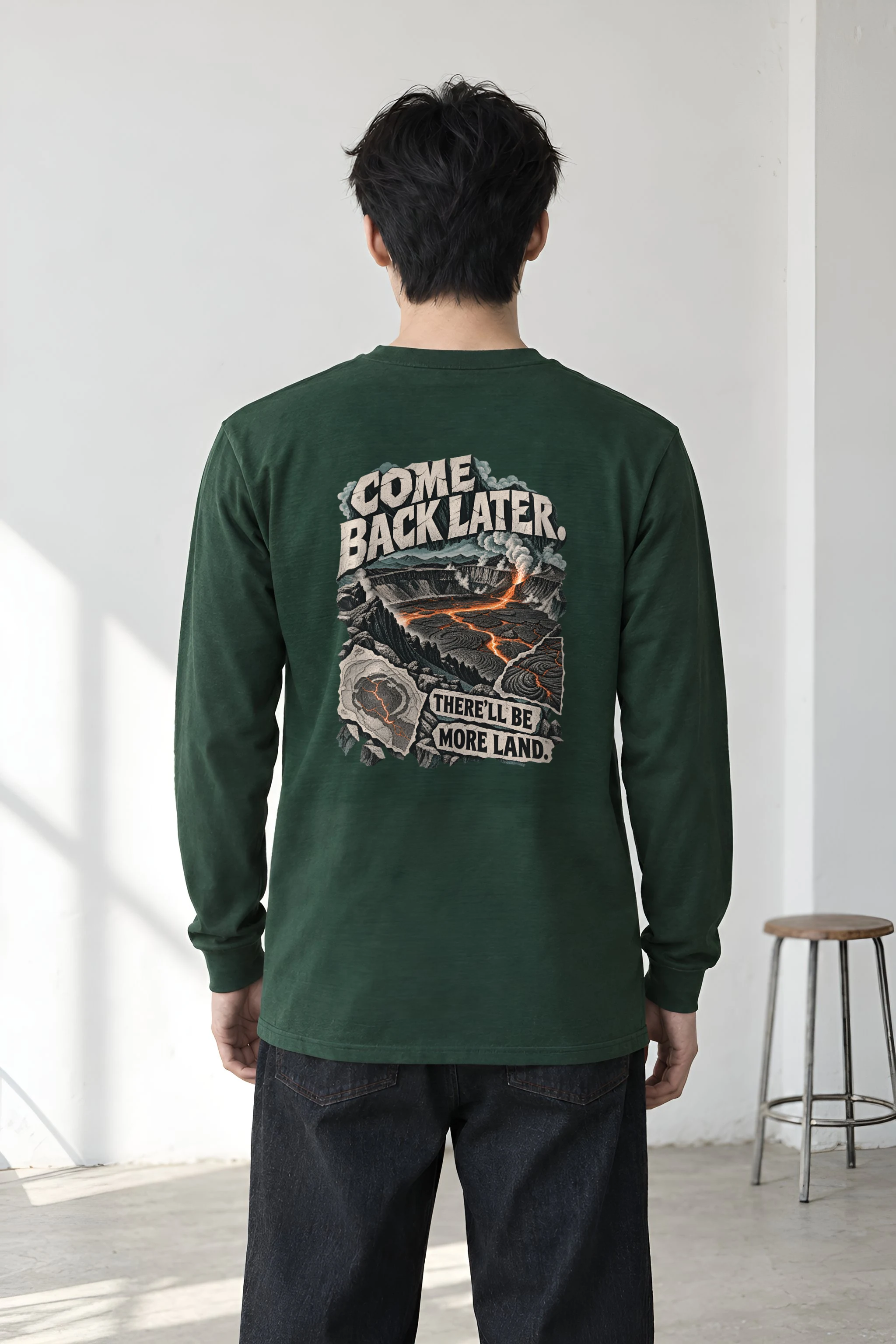 "Come Back Later Volcano" Unisex Longsleeve T-shirt