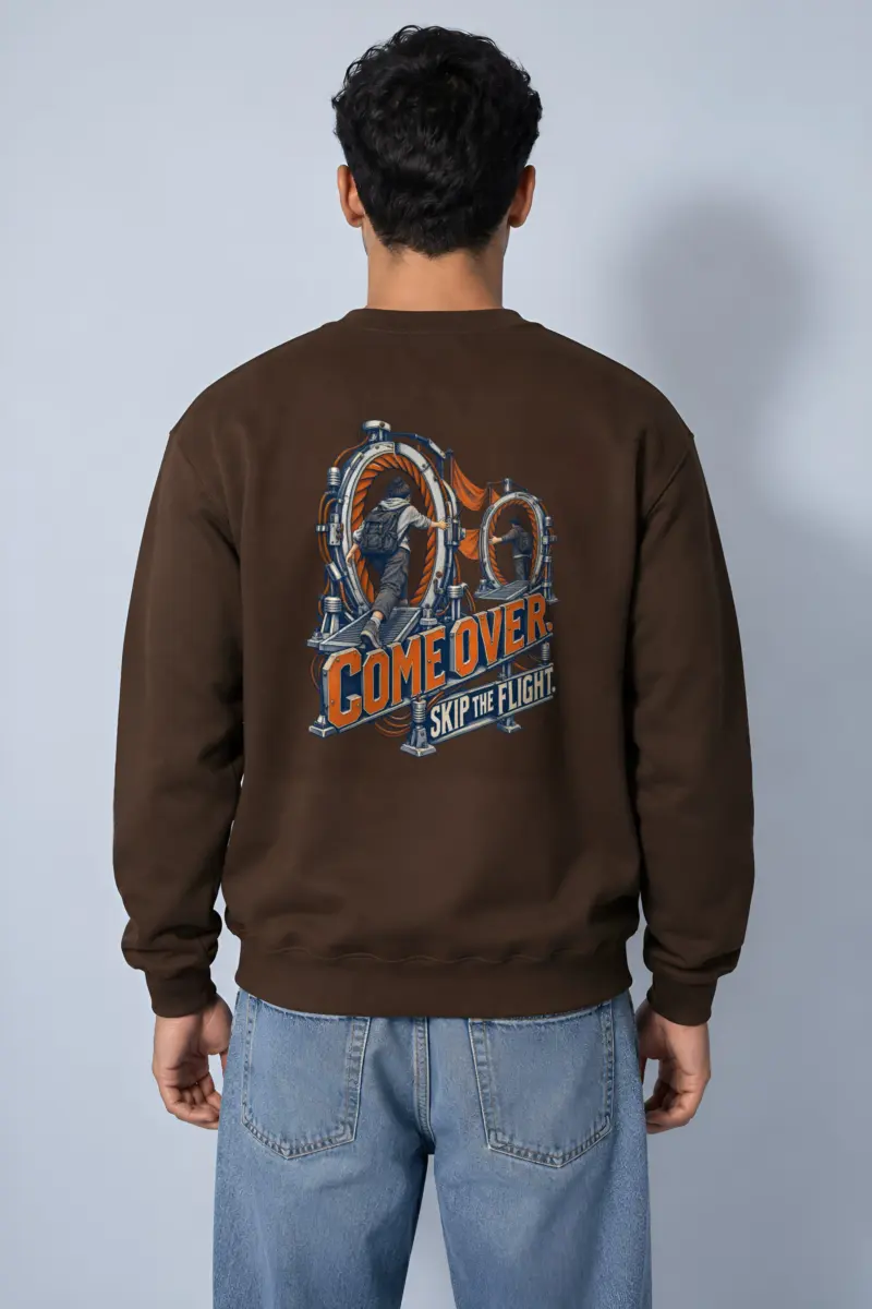 "Come Over Skip the Flight" Heavy Blend Unisex Crewneck Sweatshirt