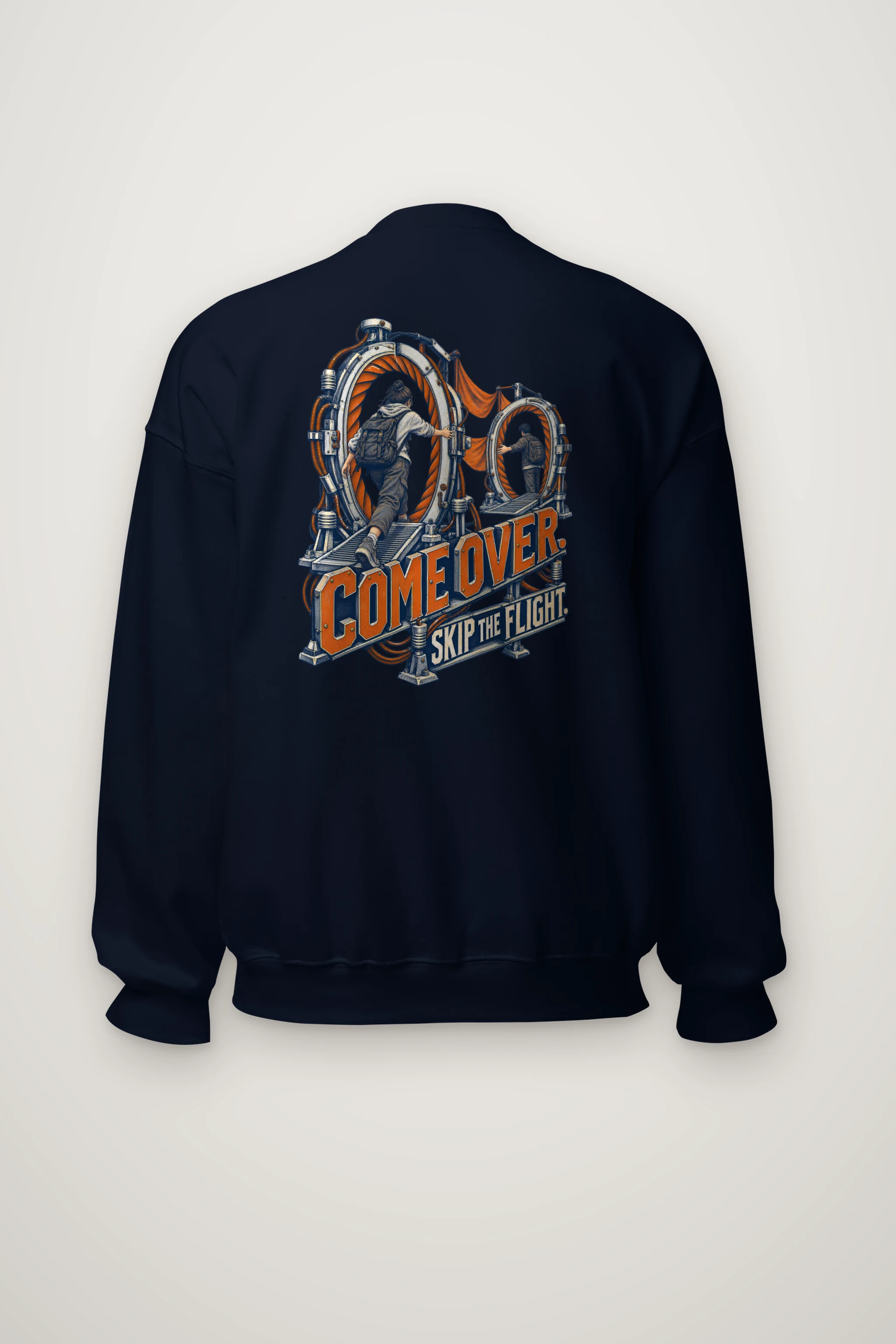 "Come Over Skip the Flight" Heavy Blend Unisex Crewneck Sweatshirt