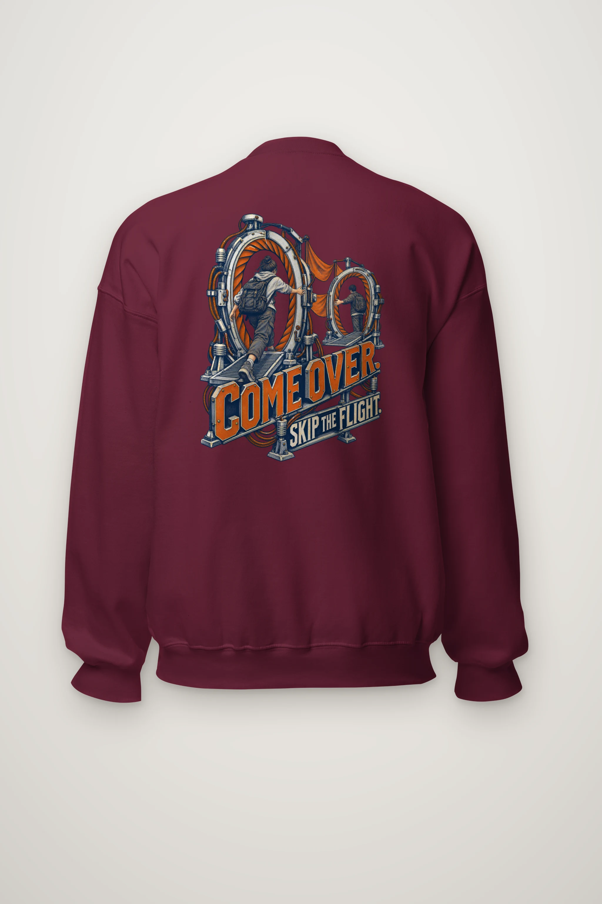 "Come Over Skip the Flight" Heavy Blend Unisex Crewneck Sweatshirt