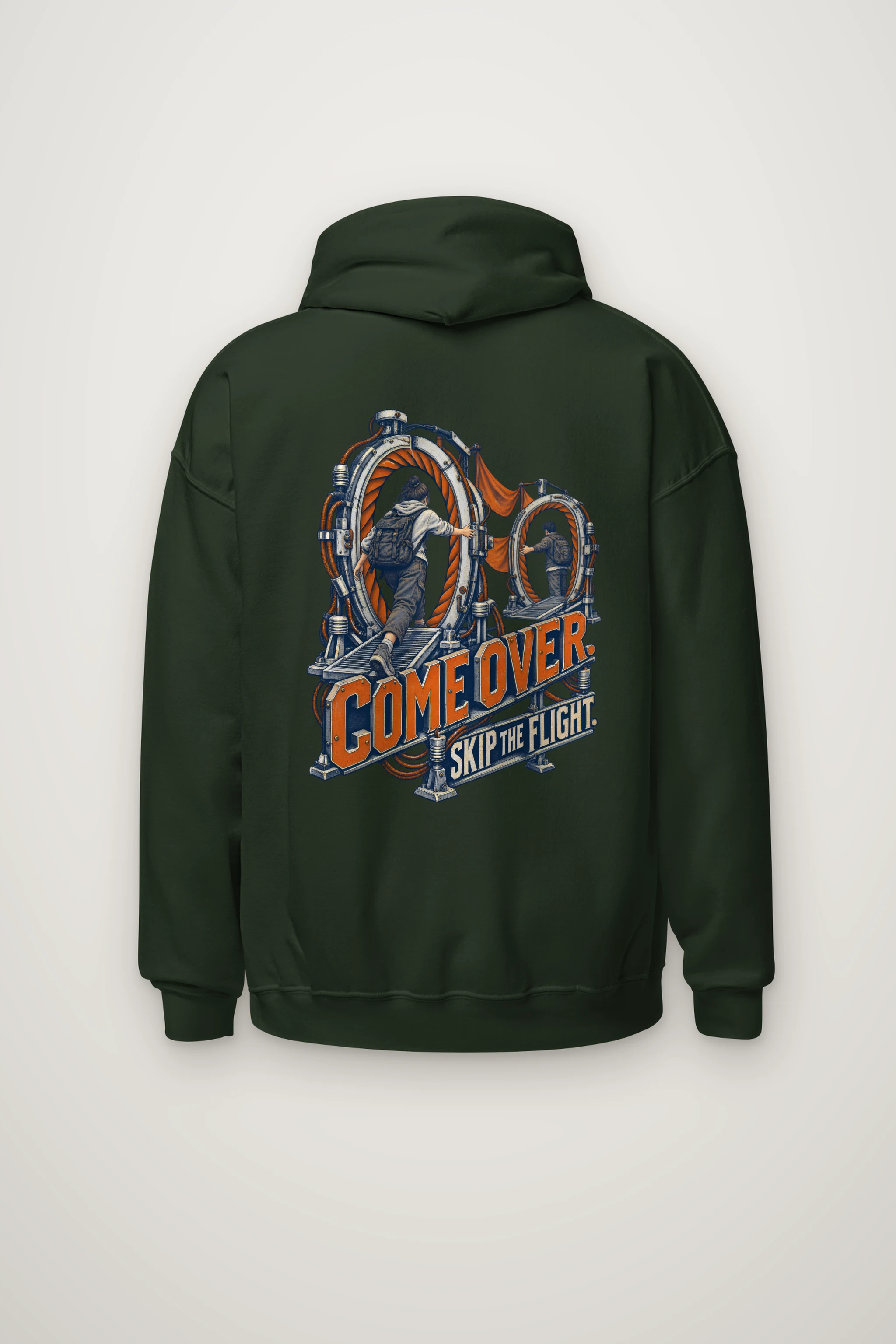 "Come Over. Skip the Flight." Heavy Blend Unisex Pullover Hoodie