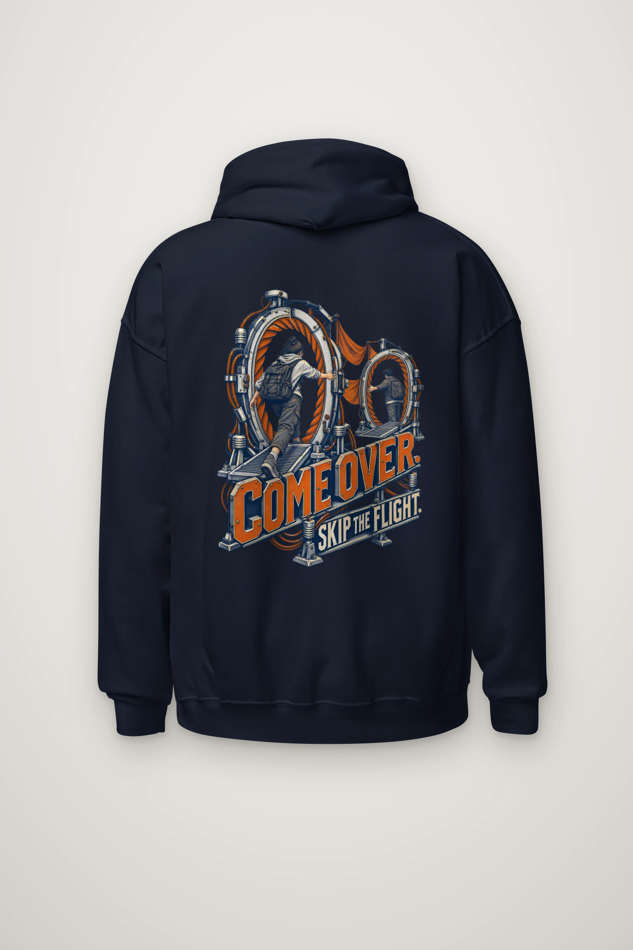 "Come Over. Skip the Flight." Heavy Blend Unisex Pullover Hoodie