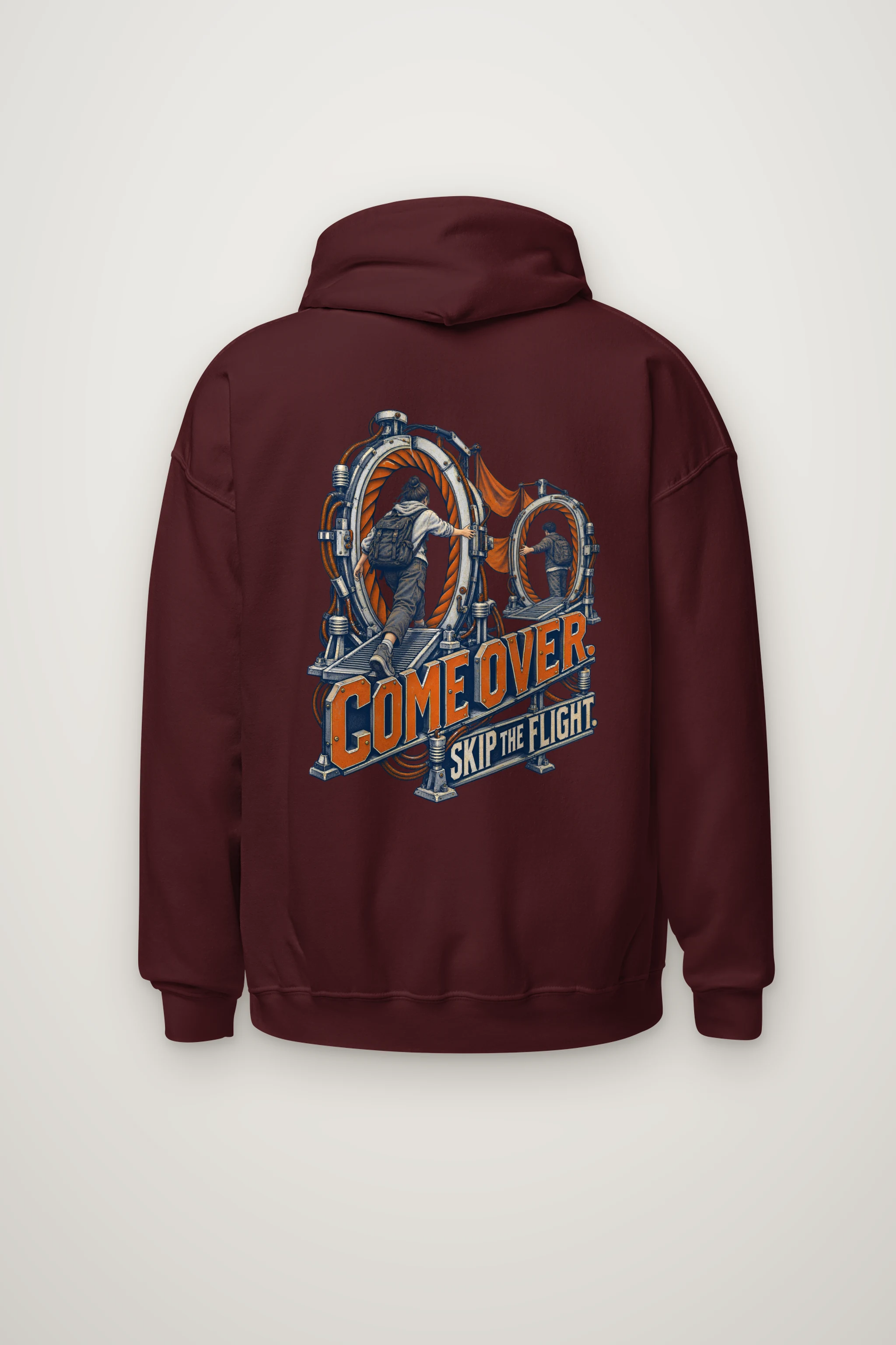 "Come Over. Skip the Flight." Heavy Blend Unisex Pullover Hoodie