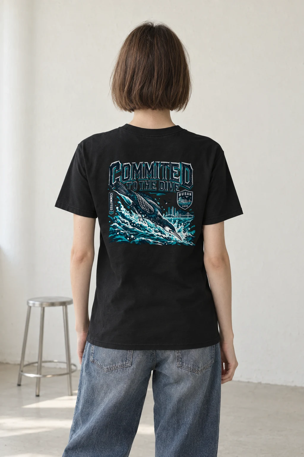 "Committed to the Dive" Heavyweight Unisex Crewneck T-shirt