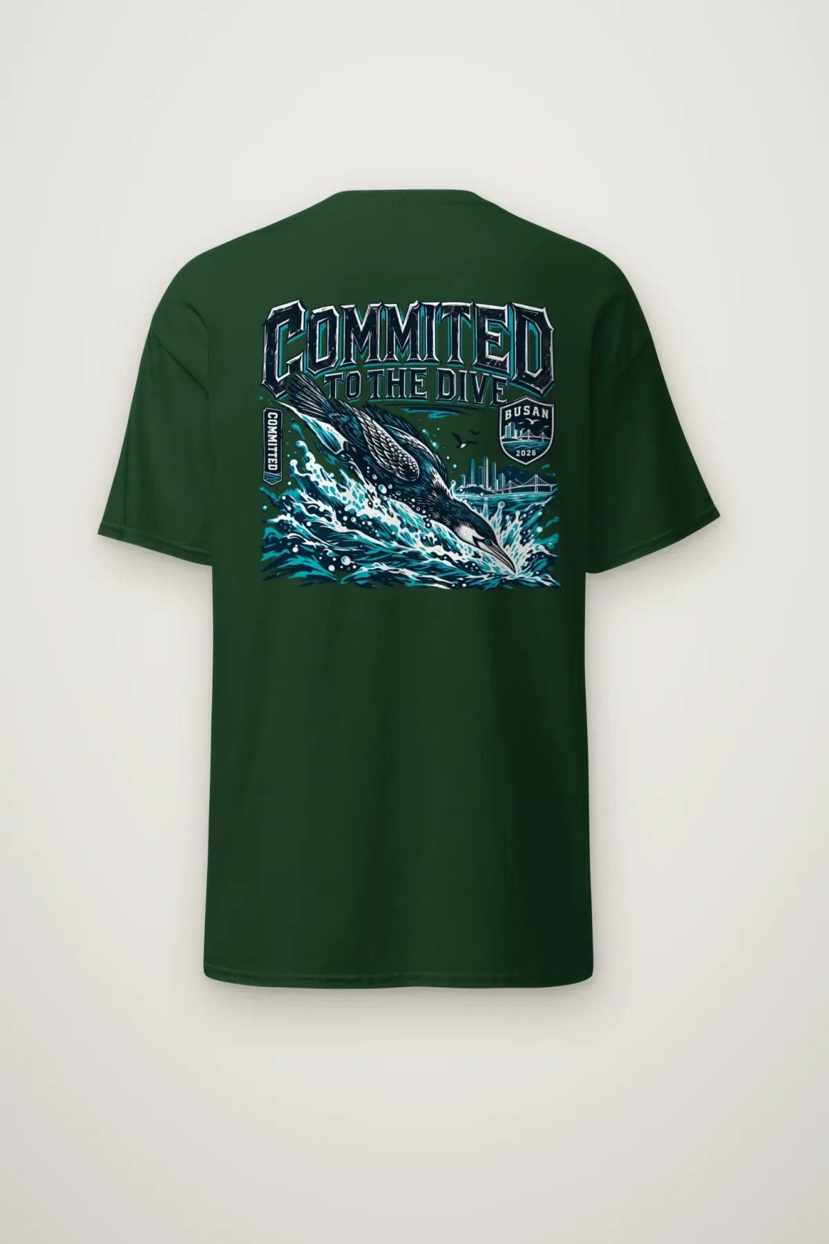 "Committed to the Dive" Heavyweight Unisex Crewneck T-shirt