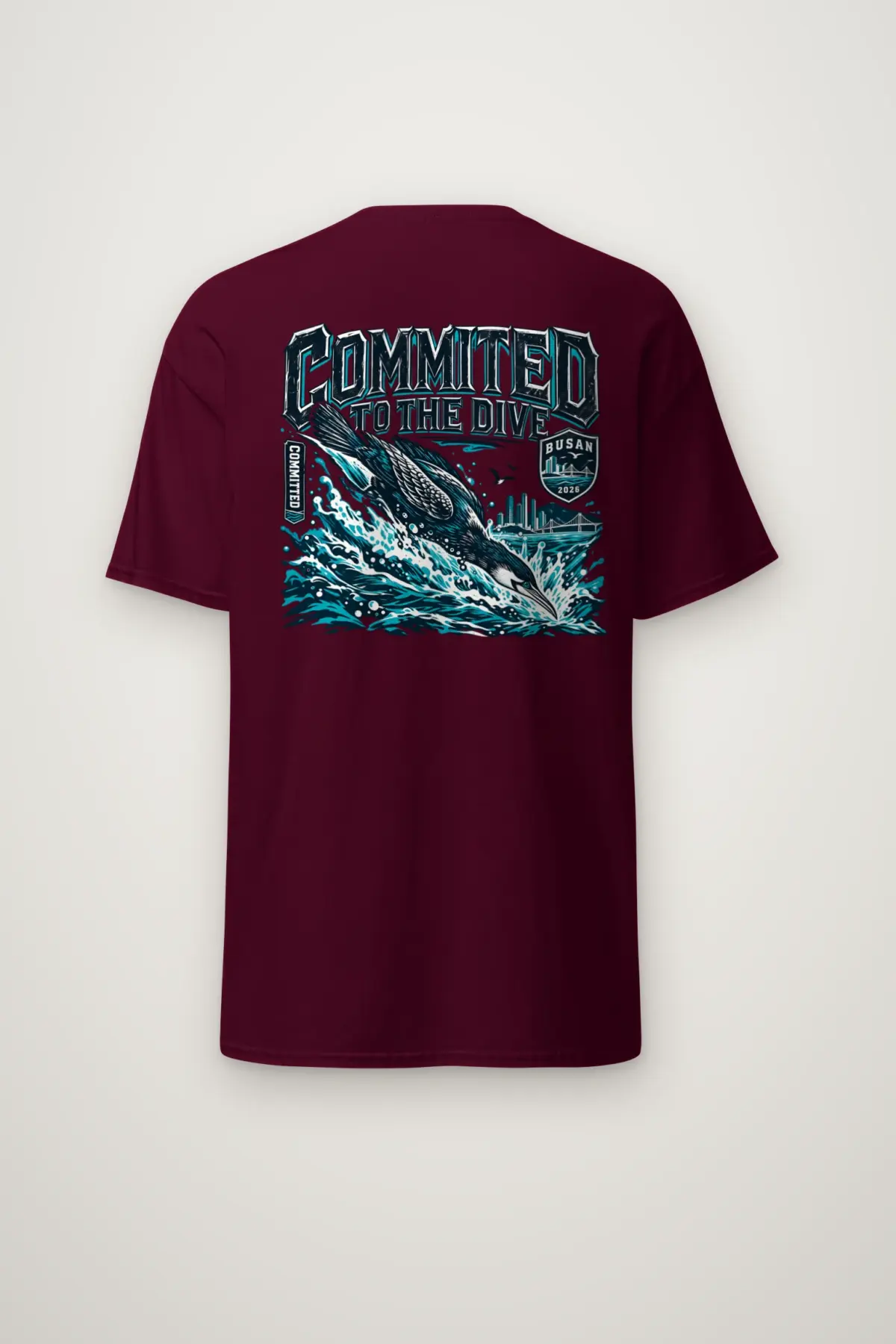 "Committed to the Dive" Heavyweight Unisex Crewneck T-shirt