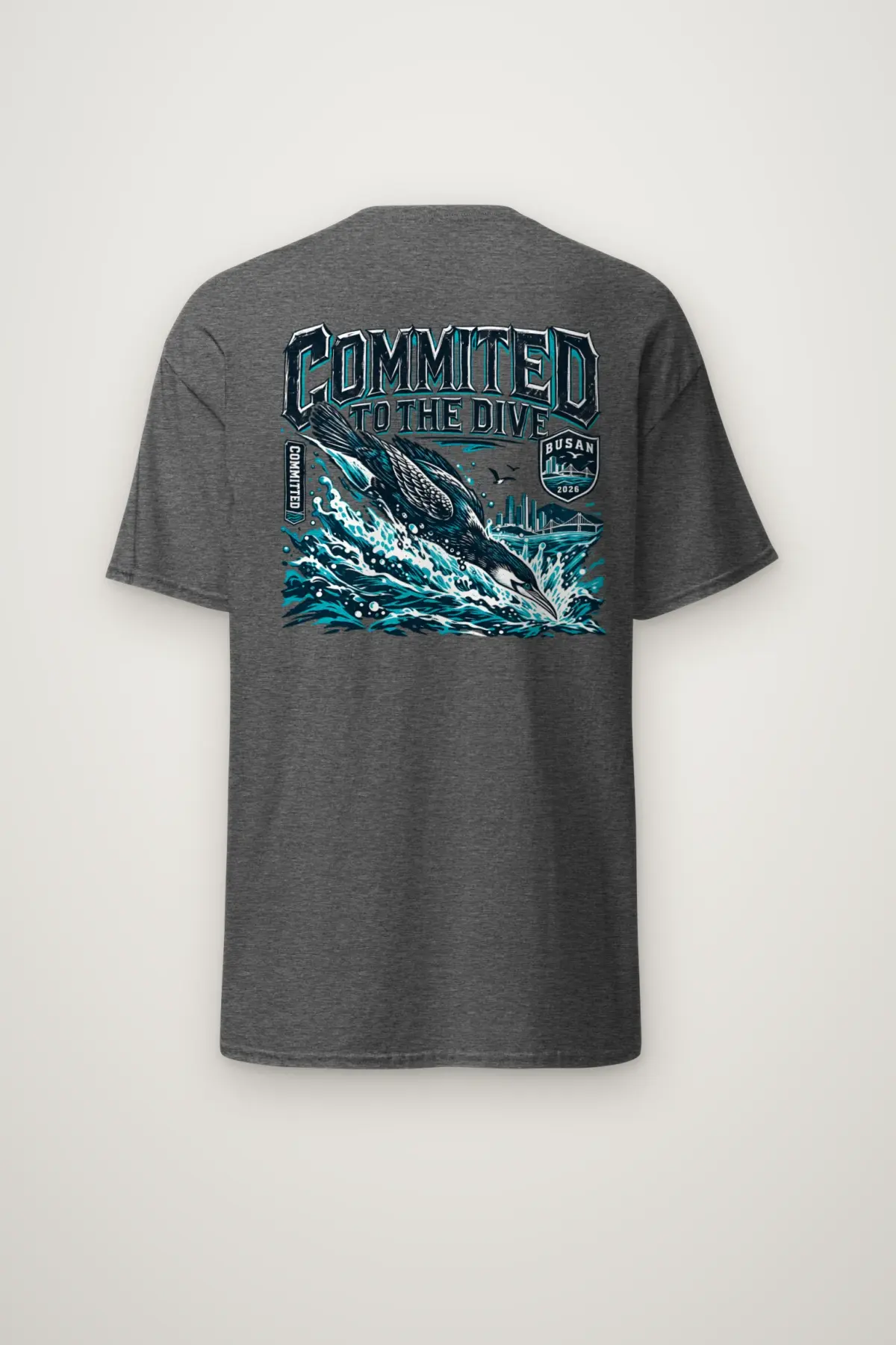 "Committed to the Dive" Heavyweight Unisex Crewneck T-shirt