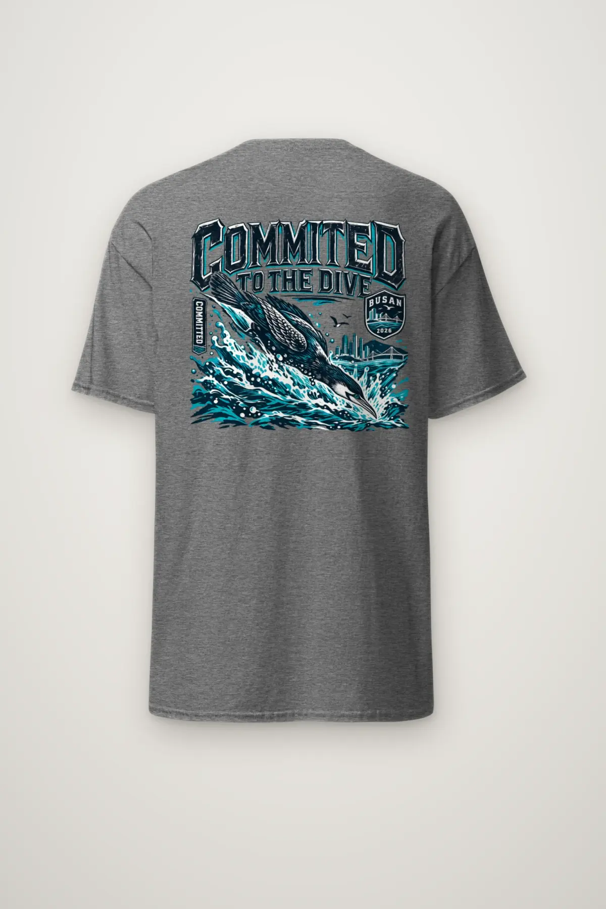 "Committed to the Dive" Heavyweight Unisex Crewneck T-shirt