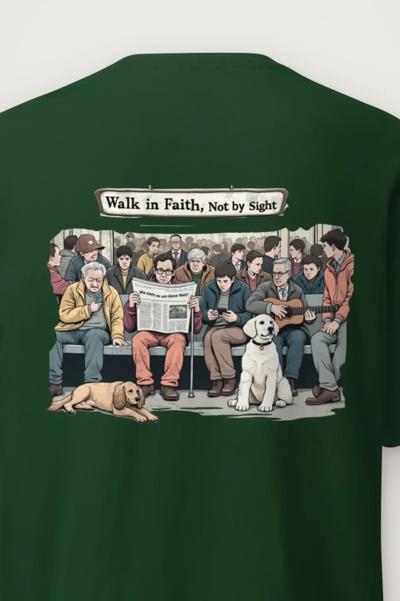 "Commute In Contrast" Heavyweight Unisex Crewneck T-shirt