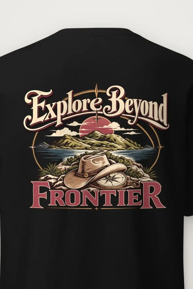 "Compass Ridge" Heavyweight Unisex Crewneck T-shirt