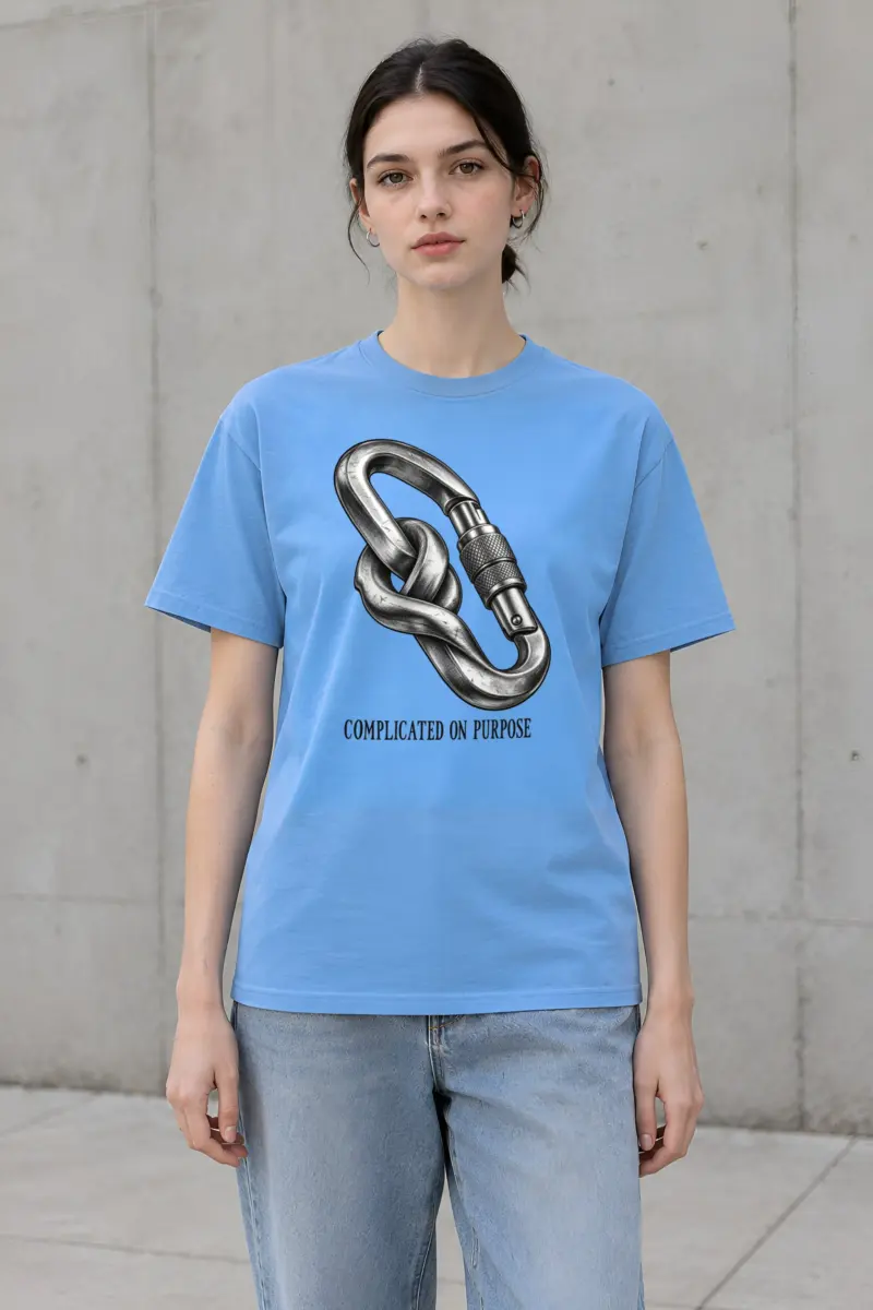 “Complicated on Purpose” Heavyweight Unisex Crewneck T-shirt