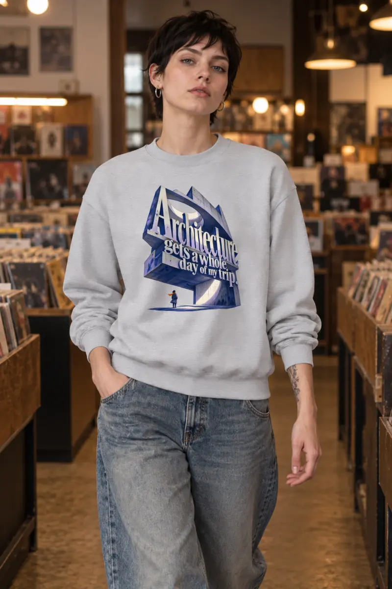 “Concrete Architecture Monument” Unisex Crewneck Sweatshirt