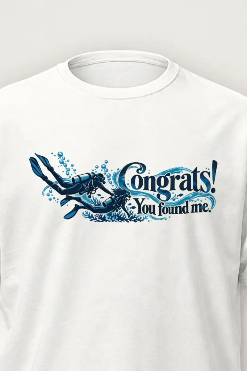 "Congrats! You Found Me." Heavyweight Unisex Crewneck T-shirt