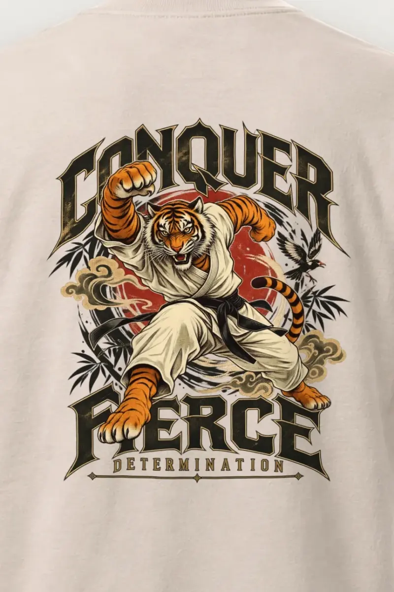 "Conquer Fierce Determination" Heavyweight Unisex Crewneck T-shirt