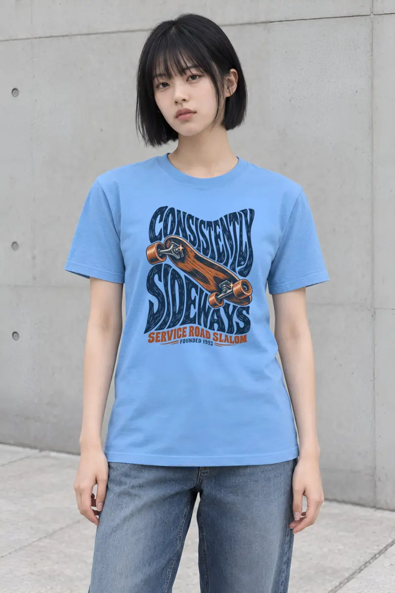 "Consistently Sideways" Heavyweight Unisex Crewneck T-shirt