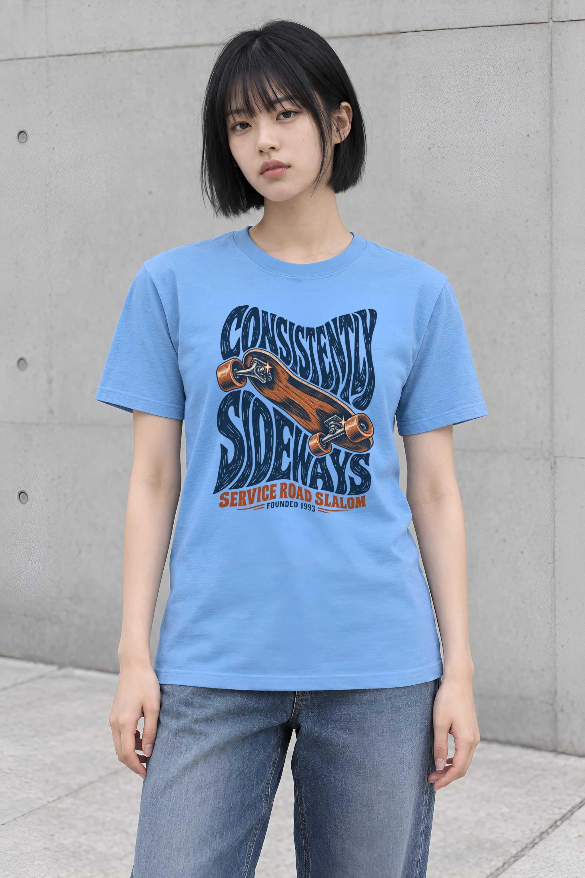 "Consistently Sideways" Heavyweight Unisex Crewneck T-shirt