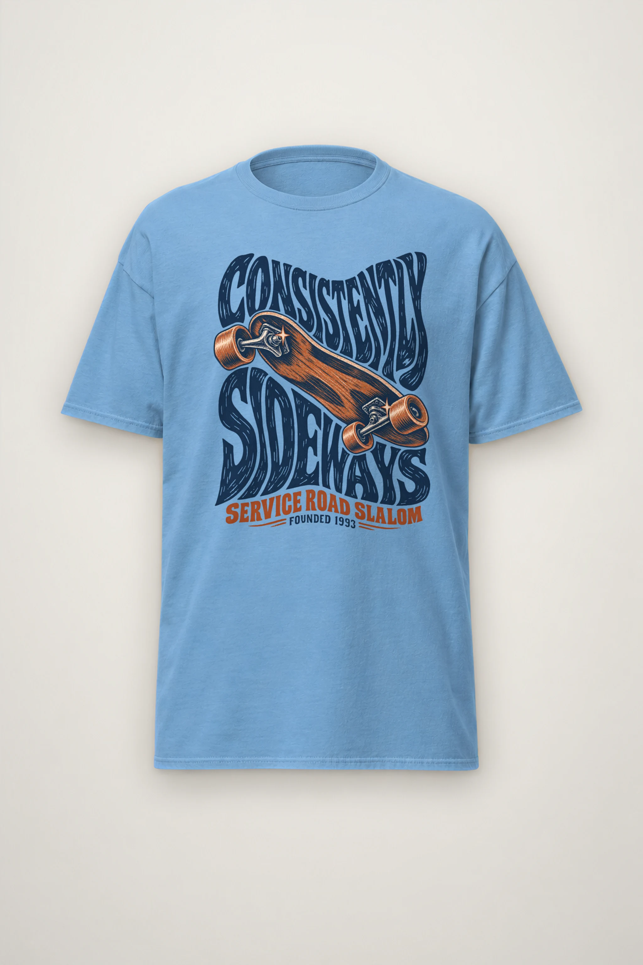 "Consistently Sideways" Heavyweight Unisex Crewneck T-shirt