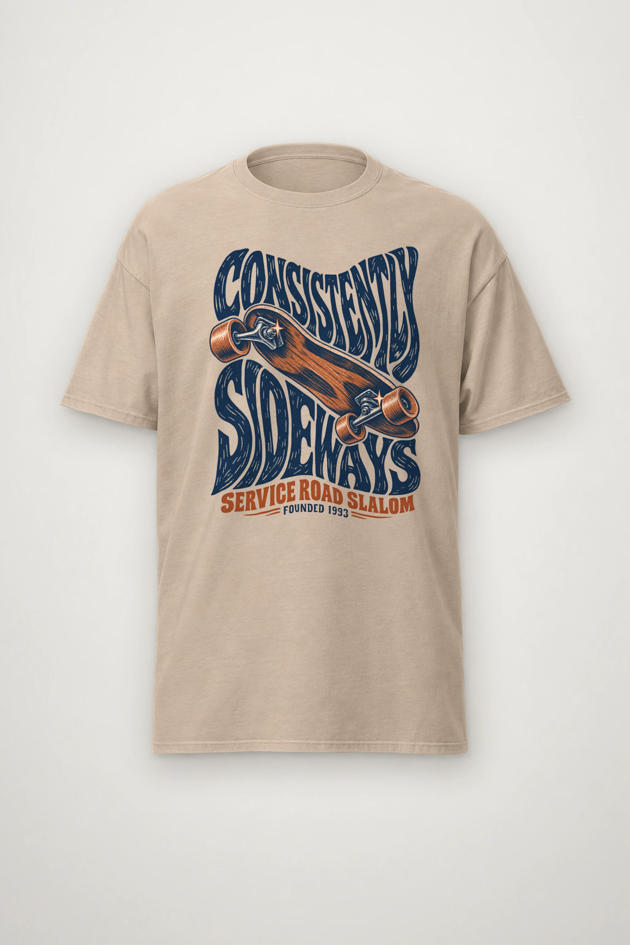 "Consistently Sideways" Heavyweight Unisex Crewneck T-shirt