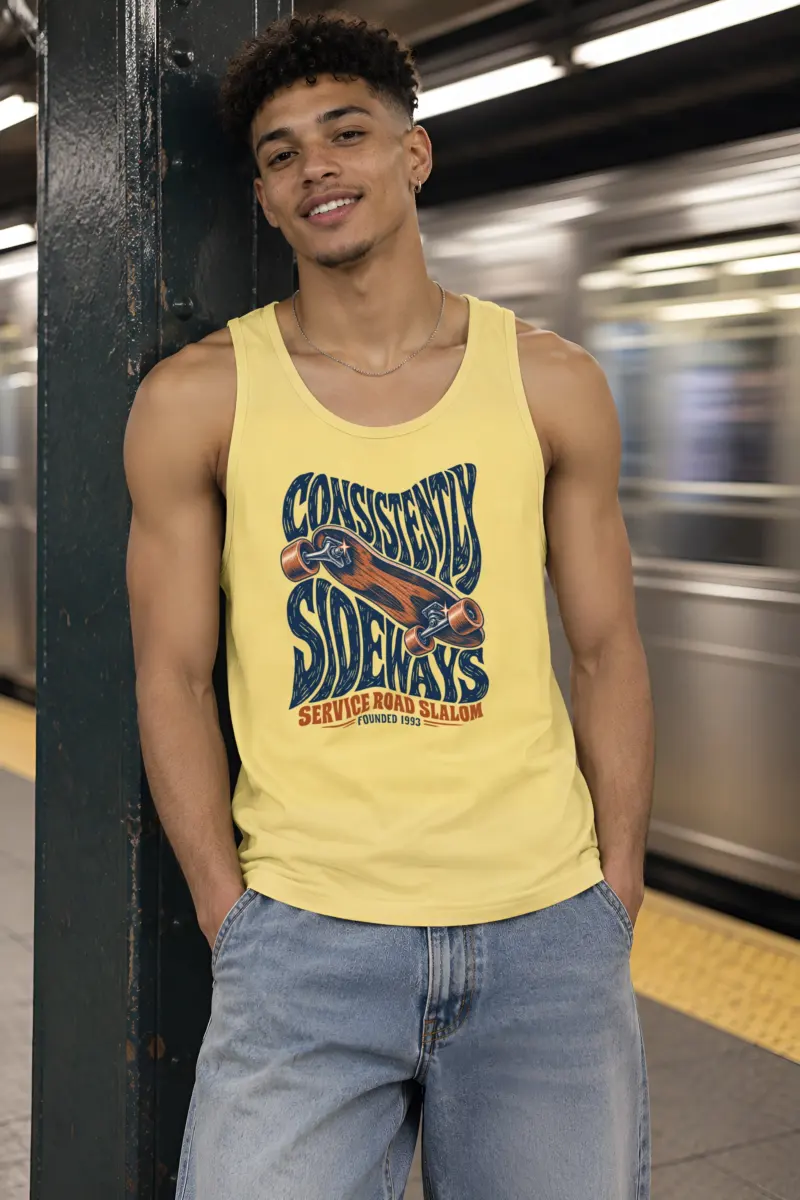 "Consistently Sideways" Unisex Jersey Tank