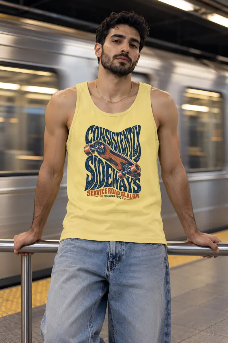 "Consistently Sideways" Unisex Jersey Tank