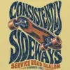 "Consistently Sideways" Unisex Jersey Tank - the graphic up close