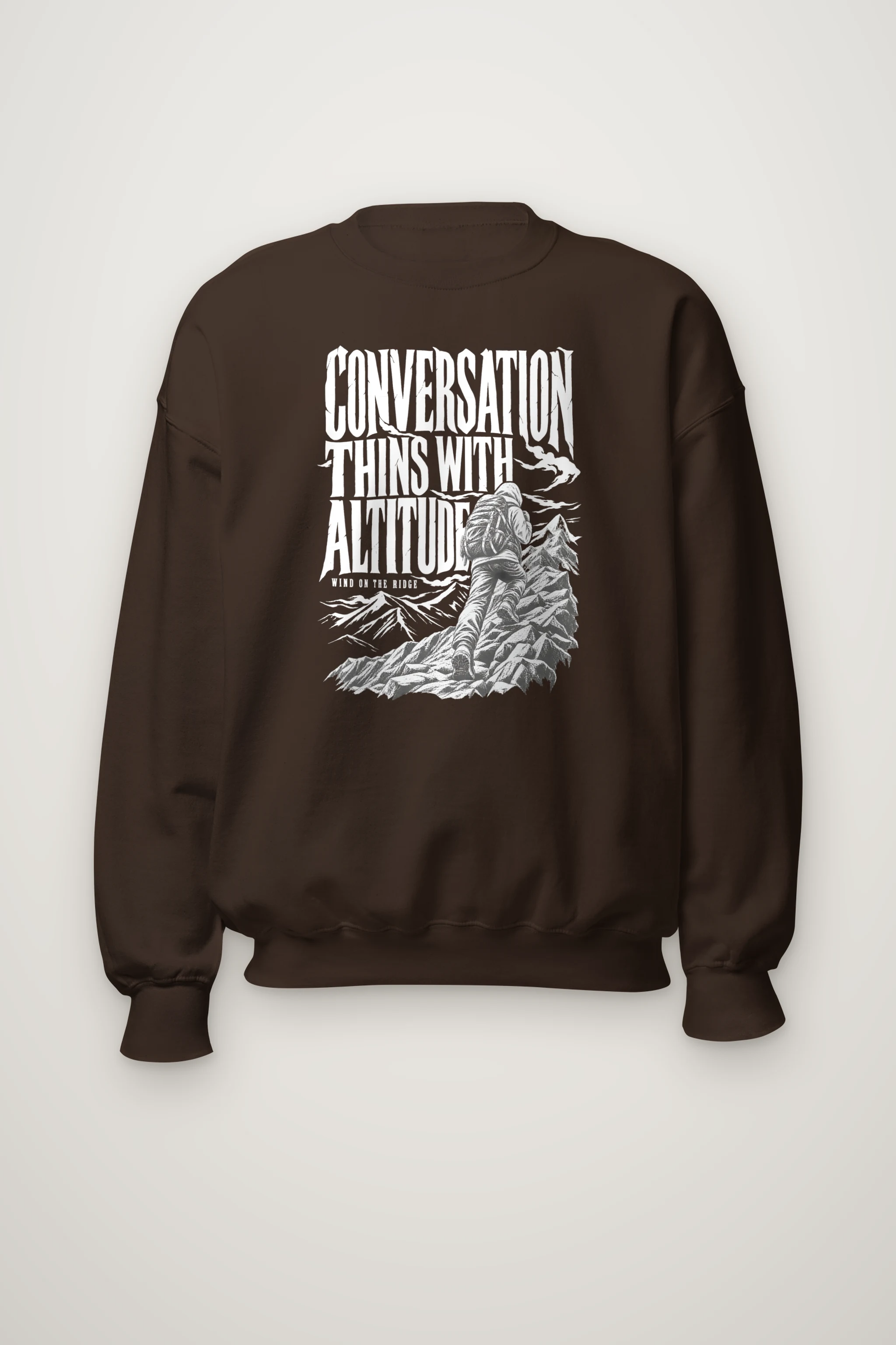 "Conversation Thins With Altitude" Heavy Blend Unisex Crewneck Sweatshirt