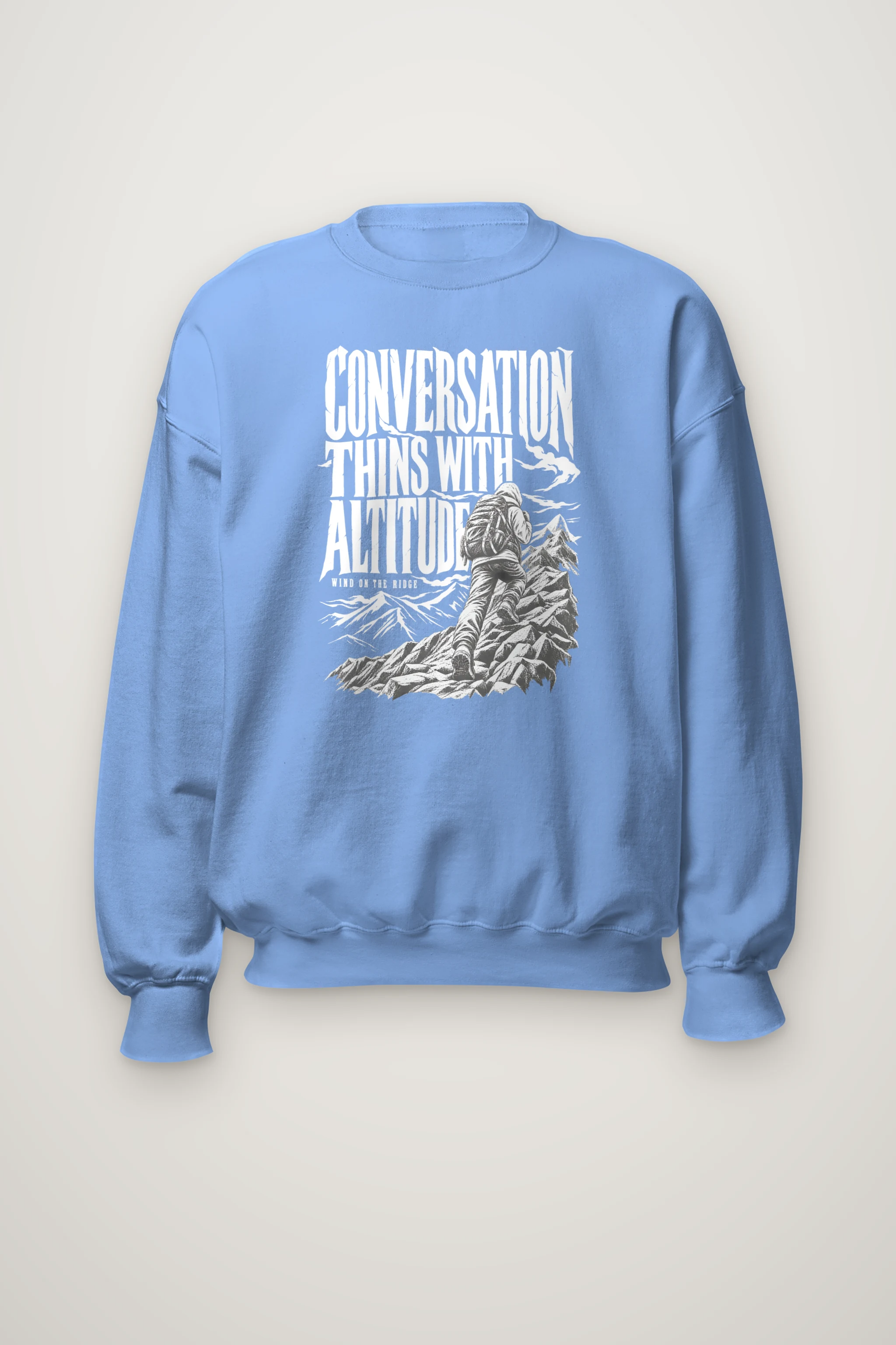 "Conversation Thins With Altitude" Heavy Blend Unisex Crewneck Sweatshirt