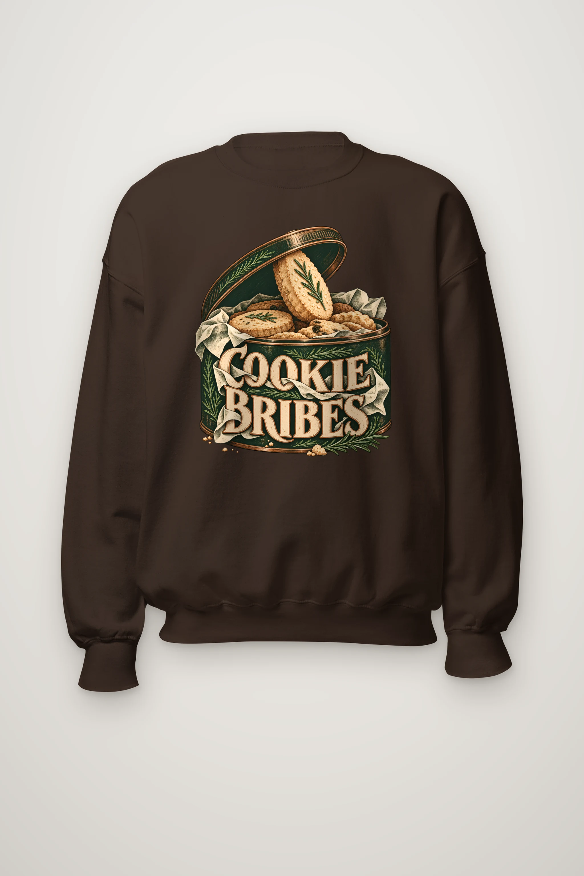 "Cookie Bribes Tin" Heavy Blend Unisex Crewneck Sweatshirt