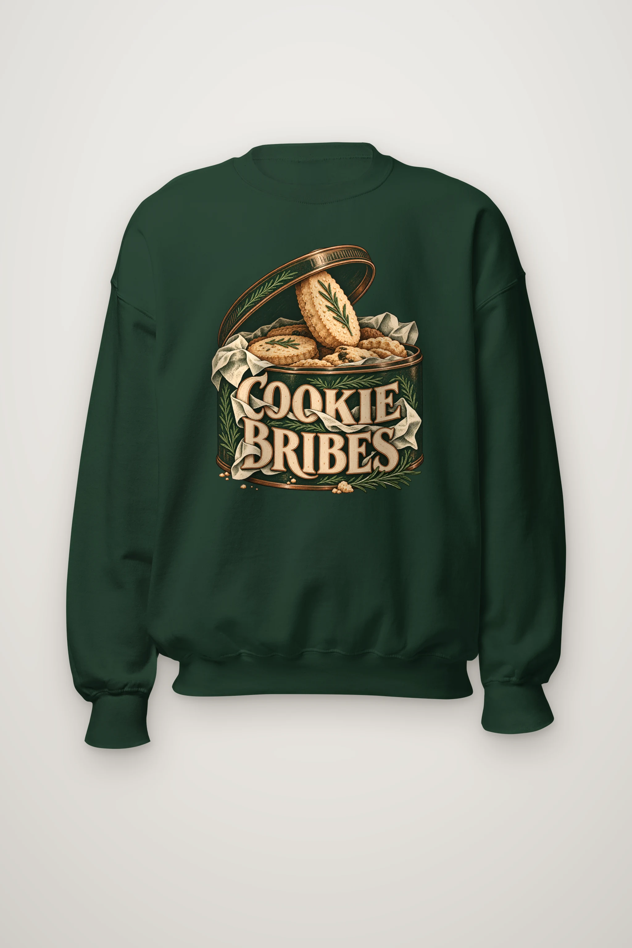 "Cookie Bribes Tin" Heavy Blend Unisex Crewneck Sweatshirt