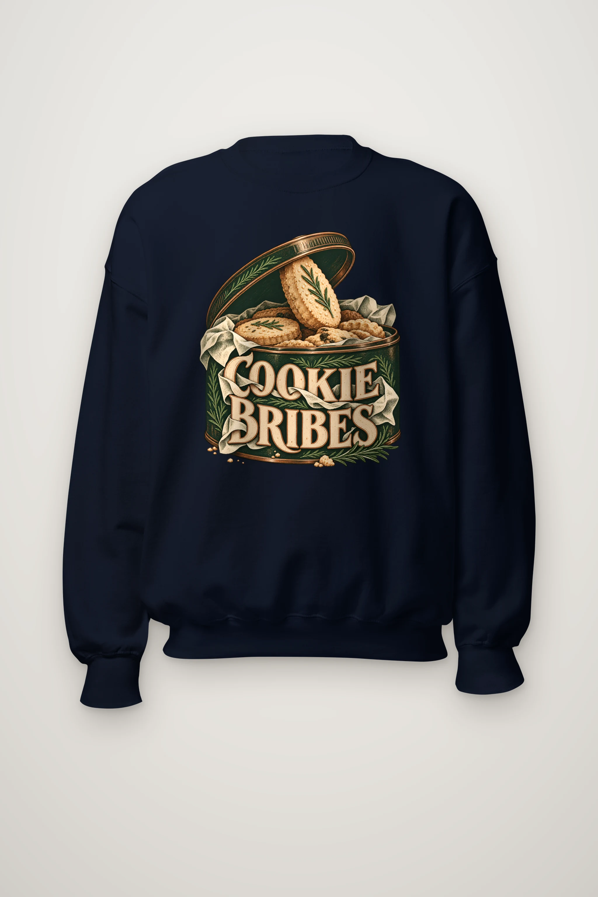 "Cookie Bribes Tin" Heavy Blend Unisex Crewneck Sweatshirt