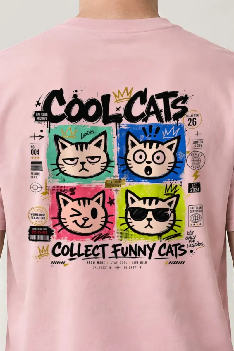 "Cool Cats Archive" Heavyweight Unisex Crewneck T-shirt