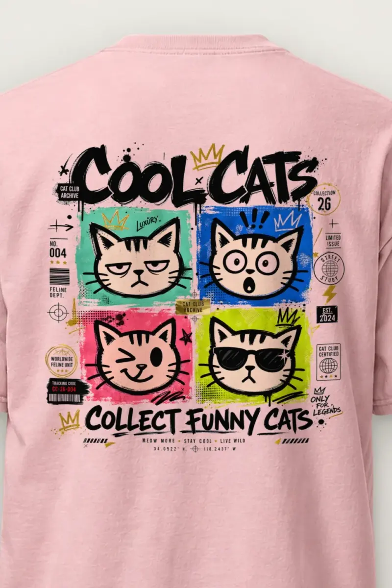 "Cool Cats Archive" Heavyweight Unisex Crewneck T-shirt